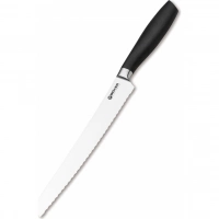 Кухонный хлебный нож Bker Core Professional Bread Knife, 220 мм, сталь X50CrMoV15, рукоять пластик купить в Сургуте