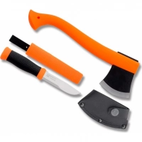 Набор Morakniv Outdoor Kit Orange, нож Morakniv 2000 нержавеющая сталь, цвет оранжевый + топор купить в Сургуте