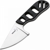 Нож с фиксированным клинком шейный Chad Los Banos Design SFB Neck, Boker Plus 02BO321, сталь 440C Satin, рукоять стеклотекстолит G10 купить в Сургуте