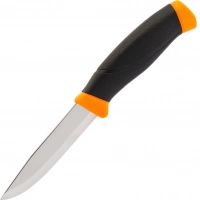 Нож с фиксированным лезвием Morakniv Companion Orange, сталь Sandvik 12C27, рукоять резина/пластик, оранжевый купить в Сургуте