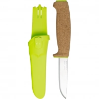 Нож с фиксированным лезвием Morakniv Floating Knife (S) Lime, сталь Sandvik 12C27, пробковая ручка купить в Сургуте