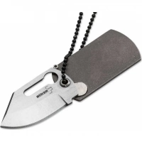 Нож складной «Dog Tag» Knife Titanium designed by John Kubasek — Boker Plus 01BO210, сталь 440C Satin Plain, рукоять титан купить в Сургуте