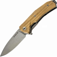 Нож складной LionSteel KUR UL Olive Wood Flipper, сталь Uddeholm Sleipner®, рукоять оливковое дерево купить в Сургуте