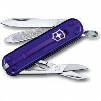 Нож Victorinox Classic SD Colors, Persian Indigo (0.6223.T29G) фиолетовый полупрозрачный, 7 функций 58мм купить в Сургуте