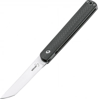 Складной нож Wasabi CF — Boker Plus 01BO632, лезвие сталь 440C Satin, рукоять карбон, чёрный купить в Сургуте