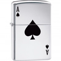 Зажигалка ZIPPO Armor™  Туз с покрытием High Polish Chrome купить в Сургуте