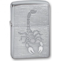 Зажигалка ZIPPO Scorpion Brushed Chrome, латунь с никеле-хром.покрыт., серебр., матов., 36х56х12 мм купить в Сургуте